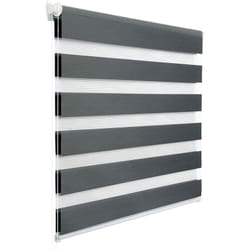 WOLTU 1 pièce Store Enrouleur Double, Fixation Rapide sans perçage, Isolant Thermique, 60x150cm, Gris Foncé DR5518dgr