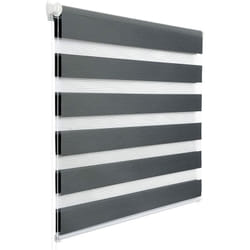 Woltu - 1 pièce Store Enrouleur Double, Fixation Rapide sans perçage, Isolant Thermique, 70x150cm, Gris Foncé DR5519dgr