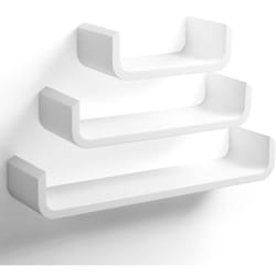 Woltu - tagère murale cube en mdf pour livres/CD/DVD Étagère de bonsaï, Étagère de mini-petit pot, lot de 3, Blanc