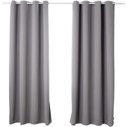 2 pièces Rideaux occultant à œillets pour fenêtre Porte, Thermique Isolant, 135x175cm, Gris Foncé VH5879dg-2 - Woltu