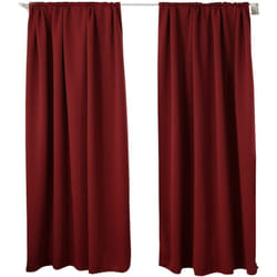 Lot de 2 Rideaux occultant, pour fenêtre et Porte Isolant Thermique, 135x225cm, Bordeaux, VH5881bd-2 - Woltu