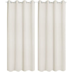 Rideaux 2 pièces occultants Opaque, Déco fenêtre Isolant, 135x245cm Crème VH5865cm-2 - Woltu