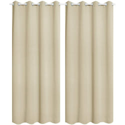 Rideaux 2 pièces occultants Opaque, Déco fenêtre Isolant, 135x225cm Sable VH5866sd-2 - Woltu