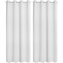 Rideaux 2 pièces occultants Opaque, Déco fenêtre Isolant, 135x175cm Gris Blanc VH5867ws-2 - Woltu