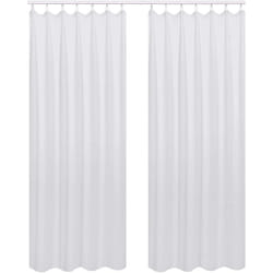 Woltu - 2 pièces Rideaux Opaque 135x245cm, occultants décoration intérieure, Suspension Facile, Gris Blanc VH5868ws-2