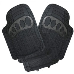 Tapis de voiture universel lot de 4, tapis de sol pour voiture en Caoutchouc, Réglez par cuttable, Noir - Woltu
