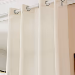 Information sur le produit: Fabriqué en 100% Polyester. effet transparent et souple. 8 oeillets en métal pour suspension. dia ...