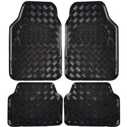 WOLTU Tapis de voiture universel lot de 4Tapis plastiqueTapis Moquettetapis de sol pour voiture en PVCNoir