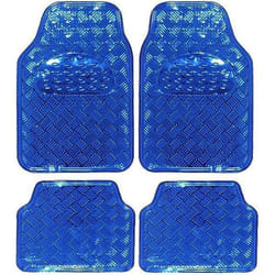 WOLTU Tapis de voiture universel lot de 4Tapis plastiqueTapis Moquettetapis de sol pour voiture en PVCBleu