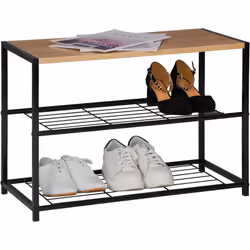 Description générale Cette étagère à chaussures polyvalente peut également servir de banc. Fabriquée en acier inoxydable de h ...