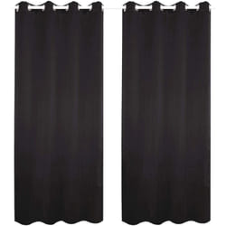 Rideaux 2 pièces occultants Opaque, Déco fenêtre Isolant, 135x225cm Anthracite VH5866an-2 - Woltu