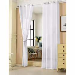 Information sur le produit: Fabriqué en 100% Polyester. effet transparent et souple. 8 oeillets en métal pour suspension. dia ...