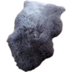 WOLTU Tapis en Peau de Mouton Tapis pour chambresalon de litTapis de Laine Toison MoquetteTapis de canapé 100-110cmGris