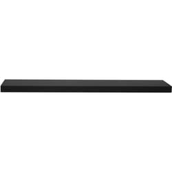 Woltu - tagère murale cube en bois mdf, Étagère pour livres/CD/DVD, Étagère à fixation invisible, 100x22, 9x3, 8cm, Noir