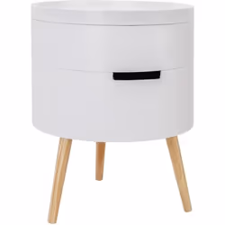 WOLTU Table basse avec coffre de rangementTable d’appoint Table de chevet Bout de canapé38x38x51 cm Blanc