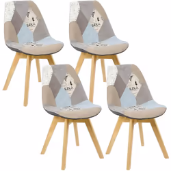 Caractéristiques exceptionnelles : -Style scandinave -Avec dossier. plus confortable pour s'asseoir -Pieds en bois massif. ro ...