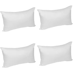 Woltu - 4 pièces Taies d'Oreillers en Coton, Housse d'oreiller avec Fermeture éclair, 50x70cm, Blanc