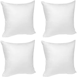 Woltu - 4 pièces Taies d'Oreillers en Coton, Housse d'oreiller avec Fermeture éclair, 45x45cm, Blanc