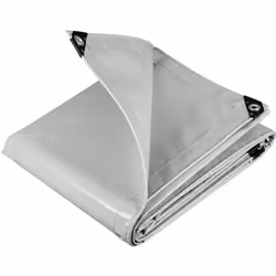 WOLTU Bâche de protection en PVC Bâche d’extérieur Couverture de bateau 500 g-m2 2x3 m Gris clair