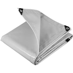 WOLTU Bâche de protection en PVC Bâche d’extérieur Couverture de bateau 500 g-m23x5 m Gris clair