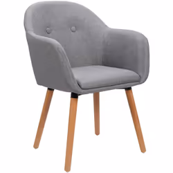 Description générale Ce fauteuil de salle à manger allie confort et ergonomie grâce à son dossier incurvé et ses accoudoirs. ...