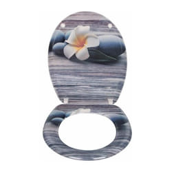 Couvercle de wc avec SoftClose Fonction, Abattant wc en Duroplaste, Design Déco, 45, 5x37, 1cm, Bois Blanc - Woltu