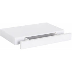Woltu - tagère murale avec tiroir secret, Etagère de rangemen en mdf 40x25x5cm, Blanc
