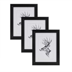 Set de 3 Cadre Photo, Noir, 21x29, 7cm, Artos Style en Bois et Verre, Cadre décoration pour la Maison, BRU9894sz-3 - Woltu