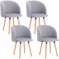 Caractéristiques exceptionnelles : -Moderne et élégant. Dossier ergonomique -Siège en velours doux. pieds en bois massif -Mon ...