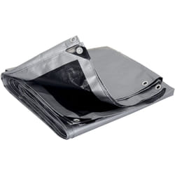 WOLTU Bâche de protection en polyéthylène, Bâche étanche et indéchirable, 180 g/m2, 4x6 m, Gris-noir