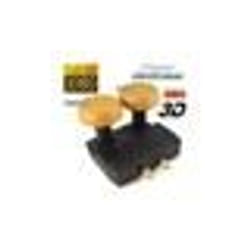 LNB Monobloc Twin - MICRO - Double Tête - 2 Sorties - Connecteurs en Or - 01 dB