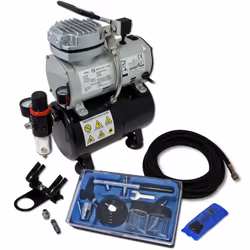 [Kit complet aérographie] – Le kit compresseur Airbrush AS 189 de Wiltec inclut un compresseur d’air sans huile avec un débit ...