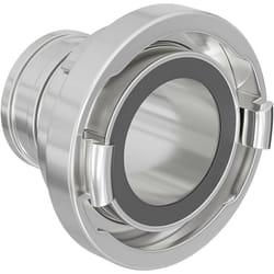 Wiltec - Accouplement Storz C/52 mm – 101 x 98 x 98 mm – en Aluminium – avec long Manchon rotatif 120° – Raccord pour Tuyaux pompier Irrigation