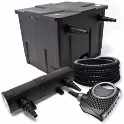 Kit de filtration - SunSun - Bio Filtre 12000l - 36W UV Stérilisateur - 80W Pompe - 25m Tuyau