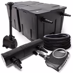 Kit de filtration avec Pond Filter 60000l Pompe éco 36W Stérilisateur Tuyau et Pompe de Fontaine - 54057