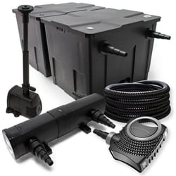Kit de filtration avec Pond Filter 60000l Pompe éco 36W Stérilisateur Tuyau et Pompe de Fontaine - 54057