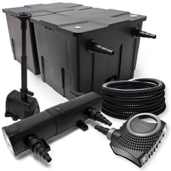 Kit de filtration de bassin Filtre 60000l Pompe éco Stérilisateur UVC 36W Tuyau 25m Pompe Fonaine - 54063