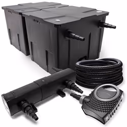 Pond Kit de filtration avec 60000l 24W UV Stérilisateur Pompe 25m Tuyau - 54067
