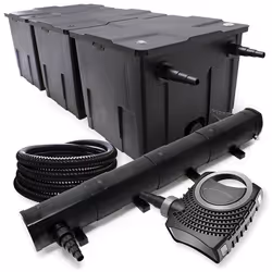 Kit de Filtration pour Bassin SunSun - Bio Filtre 90000l UVC Stérilisateur 72W Pompe 10000l/h Tuyau 25m