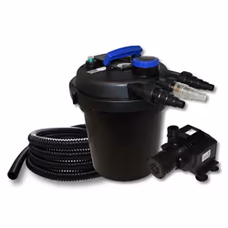 Kit de Filtration à Pression Bassin 6000l Stérilisateur UVC 11W Pompe 25m Tuyau - 54308