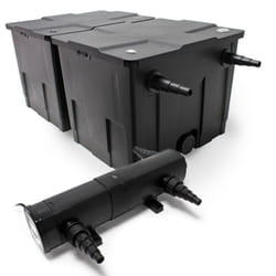 Sunsun - Wiltec Kit complet: CBF-350B Filtre de bassin jusqu'à 60000 l Biologique, CUV-236 lampe uv uvc Clarificateur avec 36 Watt Puissance uv-c