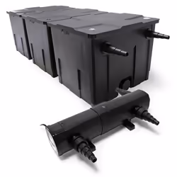 Kit de Filtration de Bassin Bio Filtre 90000l Stérilisateur UVC 24W - SunSun - CBF-350C - Noir
