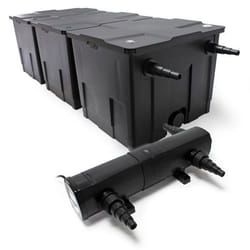 Kit de Filtration de Bassin Bio Filtre 90000l Stérilisateur UVC 24W - SunSun - CBF-350C - Noir