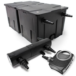 Kit de Filtration de Bassin Bio Filtre 60000l Stérilisateur UVC 36W 80W Pompe éco - 54427
