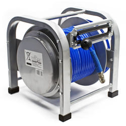 Wiltec - Dévidoir automatique Enrouleur de tuyau pneumatique 30m 12bar 1/4Cadre en acier solideAvec dispositif de rembobinage avec arrêtPression de