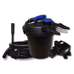 Kit de Filtration à Pression Bassin 6000l Stérilisateur UVC 11W Pompe 25m Tuyau Pompe Tuyau Fontaine - 54312