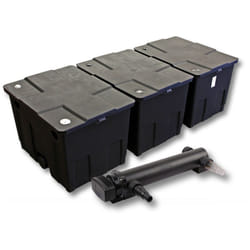 Sunsun - Kit complet: CBF-350C Filtre de bassin jusqu'à 90000 l Biologique, CUV-324 lampe uv uvc Clarificateur avec 24 Watt Puissance uv-c