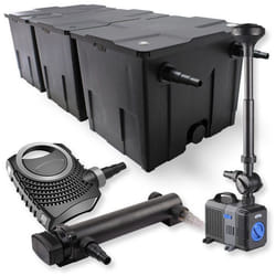 Filtre de bassin SunSun 90000l avec stérilisateur UVC 24W pompe 70W et fontaine - 54831