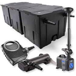 Wiltec - SunSun Kit complet: CBF-350C Filtre de bassin jusqu'à 90000 l Biologique, NEO7000 pompe de filtration 7000l/h 50W, CUV-318 lampe uv uvc