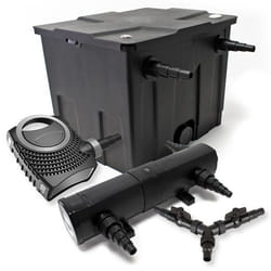 Kit de filtration de bassin SunSun pour 12000l avec stérilisateur 18W et pompe 70W